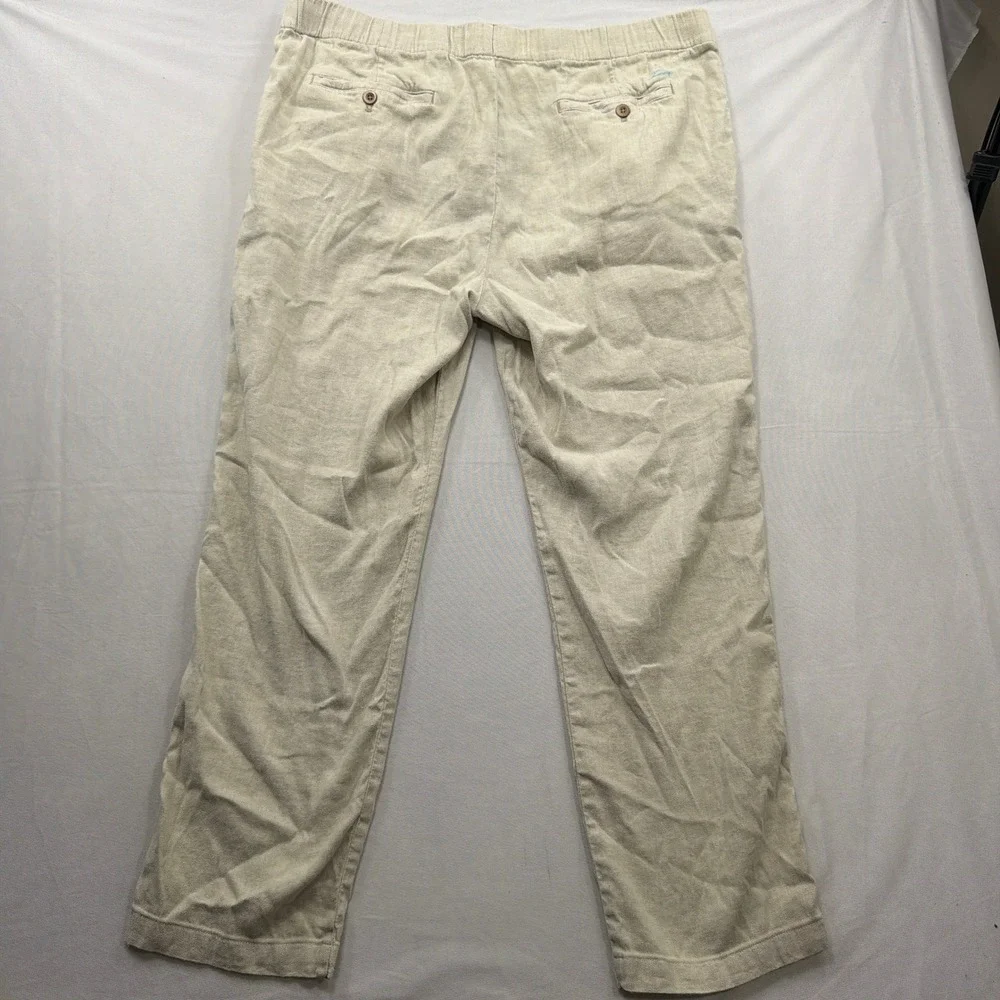 Tommy Bahama Pants Boracay Linen Blend Drawstring Beige Mens XXL